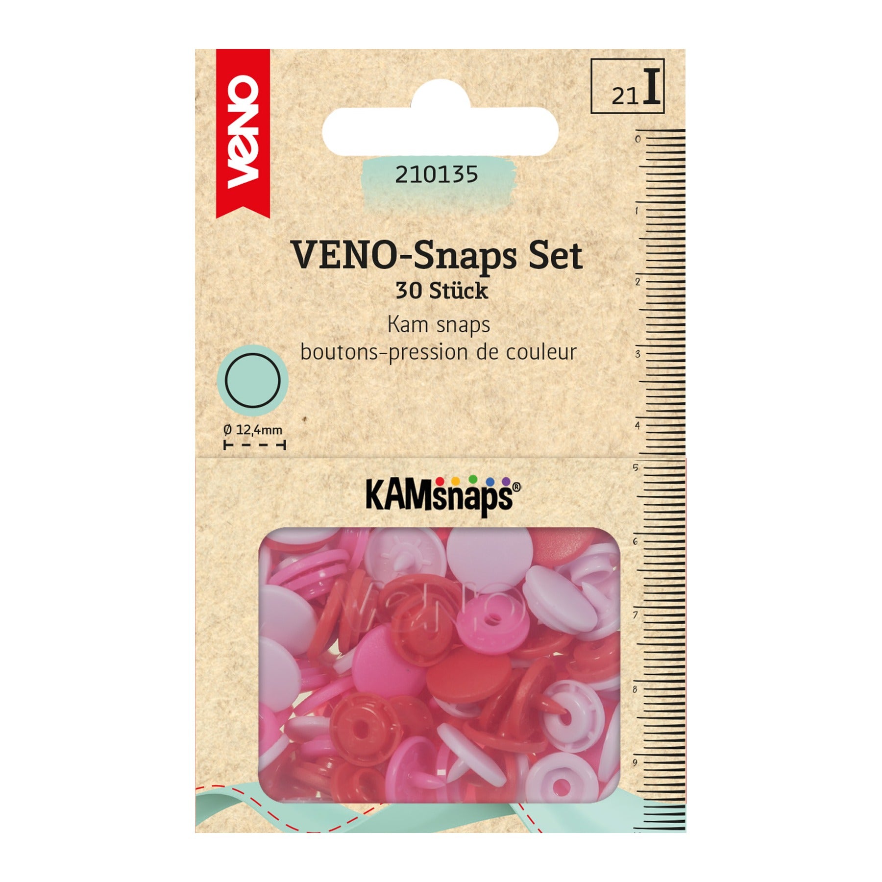 VENO Snaps 210135 – Druckknöpfe 12,4 mm für Nähprojekte